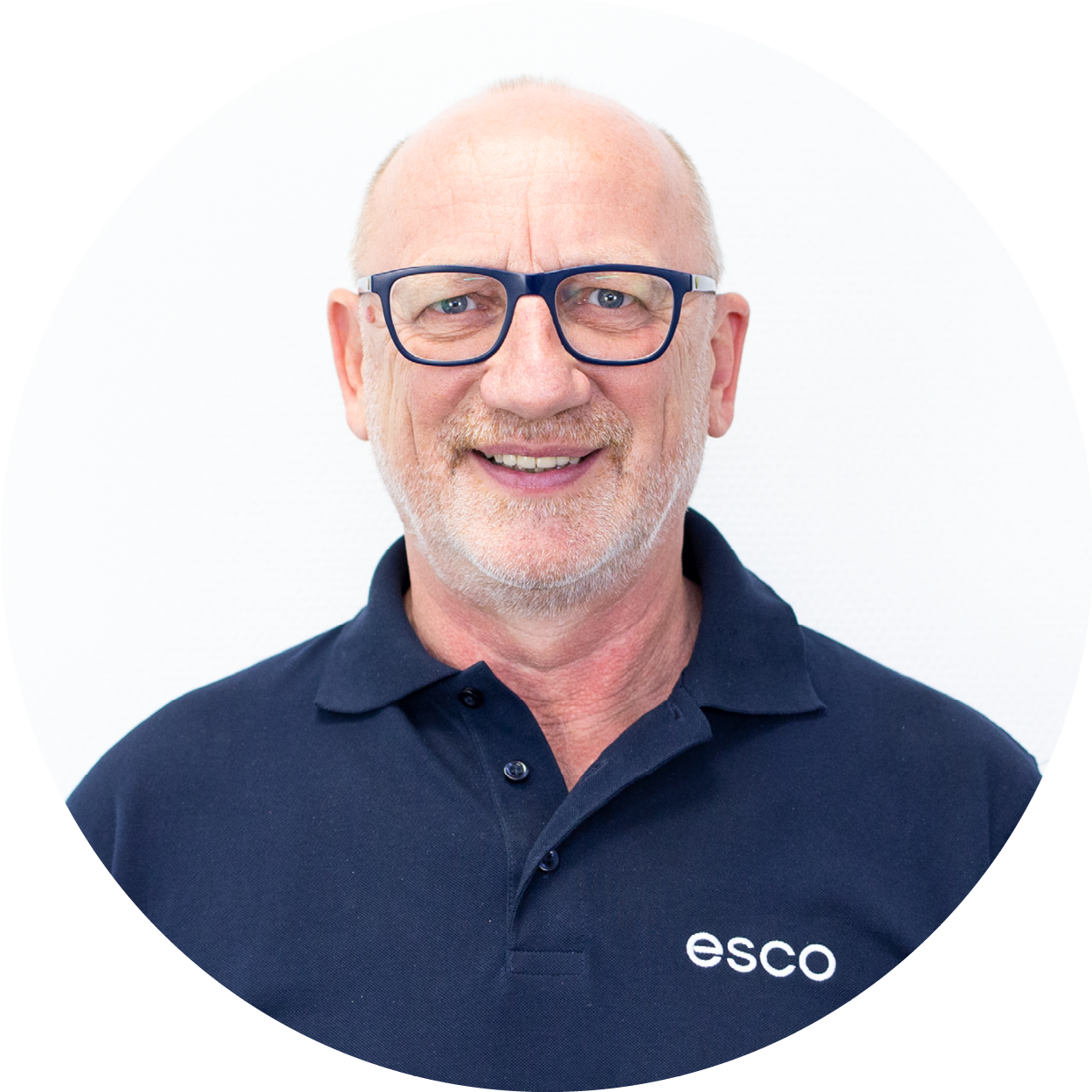 Polohemd, Blau-navy, Polo mit Kragen, glattes Gesicht, Brille